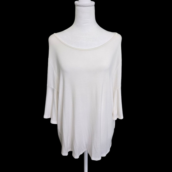 Ivory  Dolman Sleeve Blouse with Relaxed Fit - Picture 2 of 3